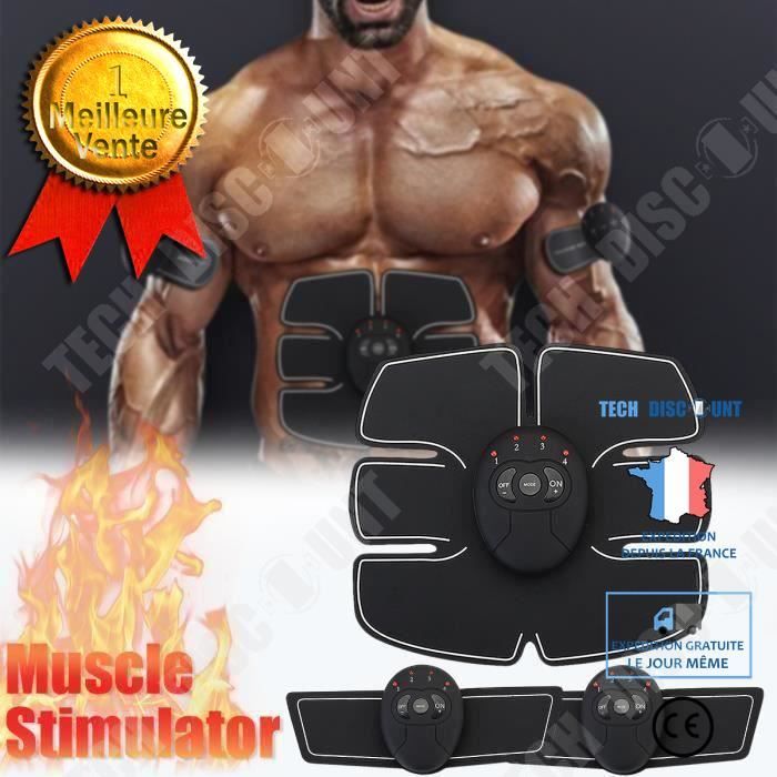 ceinture abdominale électrostimulation appareil patch musculaire bras biceps abdos stimulation électrodes sport fitness femme homme