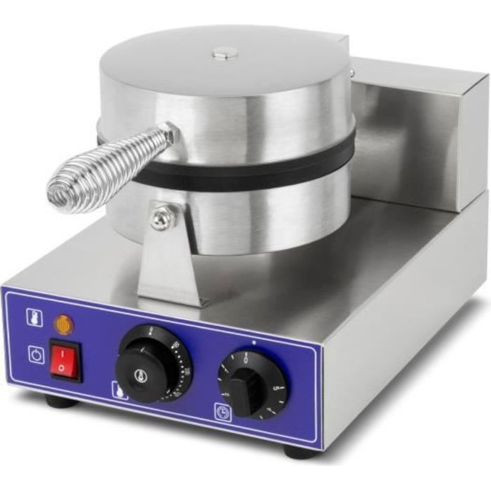 vertes Gaufrier professionnel pour la production de gaufres de Bruxelles (1000 watt, température 0-350°C, fonction de minuterie)