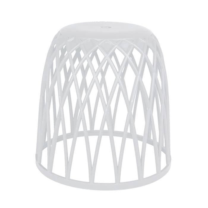 WENKO Tabouret panier à linge salle de bain Omio, tabouret plastique blanc, pouf salle de bain, Plastique, 43,5x43,5x43,5 cm, blanc