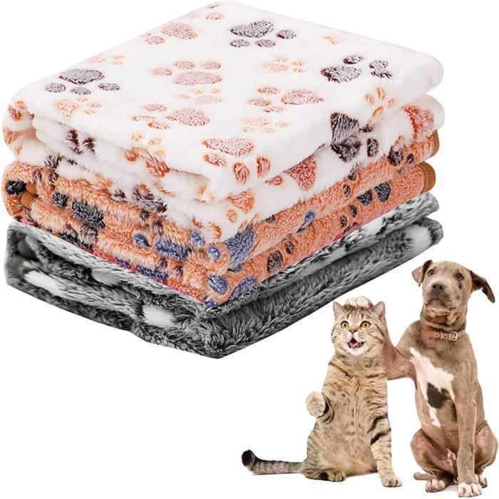 Meilleurs prix pour 75 * 50cm Couverture Chien Canapé Lavable 3 Pièces Doux et Confortable Molleton Couverture lit Mat Douces Chaud Sommeil Tapis de