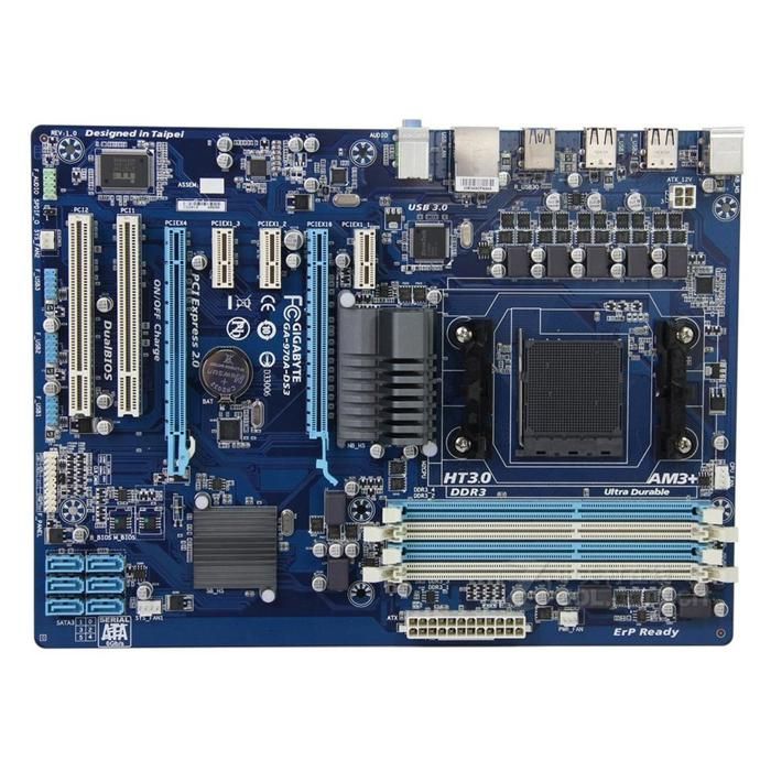 Carte mère GIGABYTE GA-970A-DS3 AMD 970 Socket AM3+ 4xDDR3 SDRAM 32GB ATX - Gigabyte