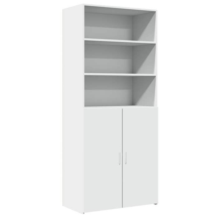 Buffet haut - UU - Meuble sur pied - Blanc - 80x42 5x185 cm - bois dingénierie C749