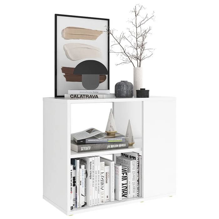 Buffet CHIC Armoire latérale Blanc 60x30x50 cm Aggloméré LL0000096243