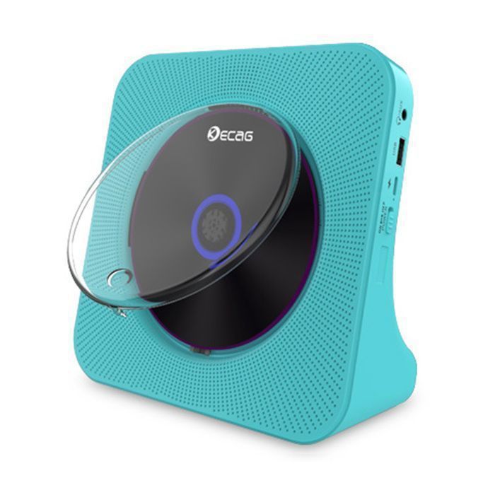 Lecteur CD portable - COSYHOMES - 189x189x69mm - Bluetooth émission/réception - Rechargeable Type-C - FM/USB/AUX