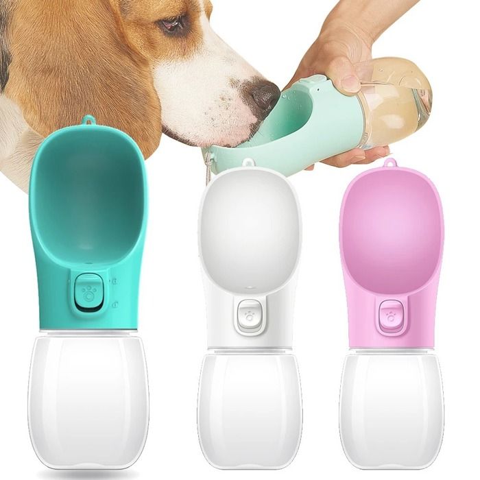 Gobelet d’eau portable pour chien et chat – 300ml – Bol intégré étanche pratique en balade – Vert