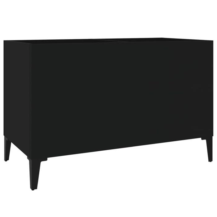 544223& Armoire à disques - Matériau durable - noir 745x38x48 cm - Bois - Panneaux de particules