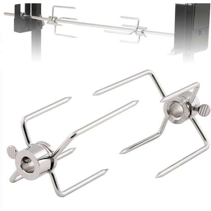 24 Brochettes Barbecue Acier Inoxydable 30cm + 2 Pinceaux - Réutilisables Pour Viandes/Légumes
