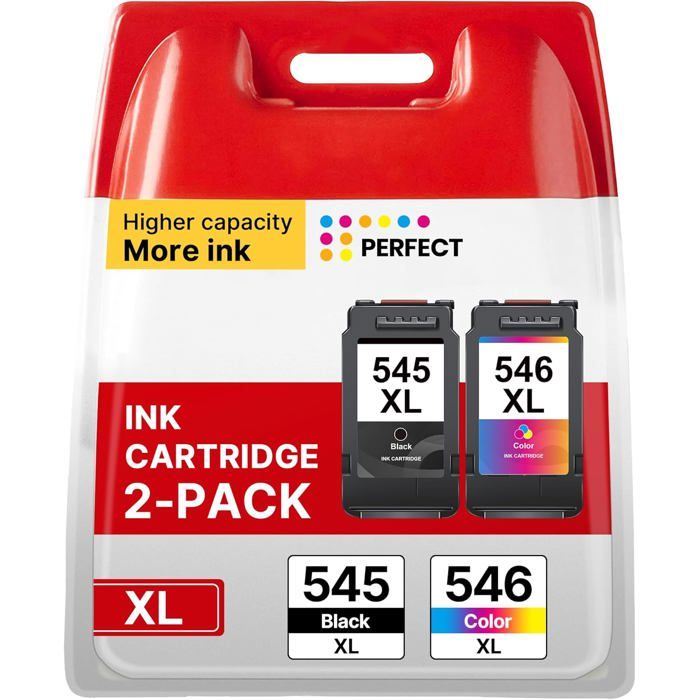 Canon PG-545XL & CL-546XL Ink Cartridge Value Pack With 50 Sheets Photo Paper - Genuine Canon
