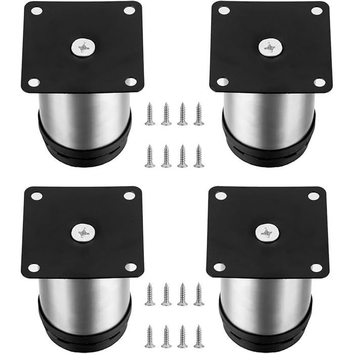 4 pièces supports de support de tige réglables sans clous pour tringle