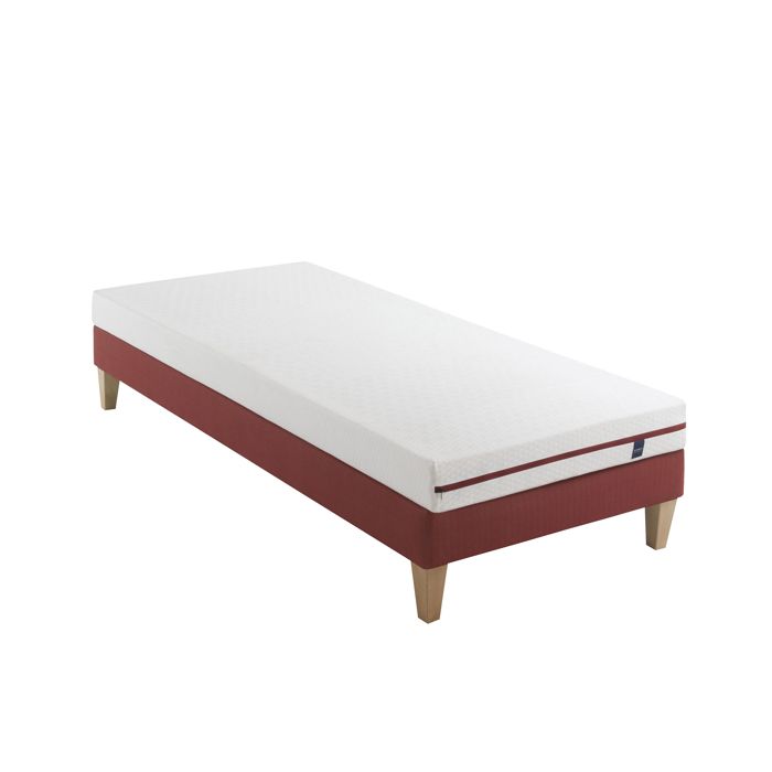 Ensemble matelas junior 100% latex sommier et pieds Crépuscule 200 - SOMEO 110x190 - Blanc - Fabriqué en France - Someo
