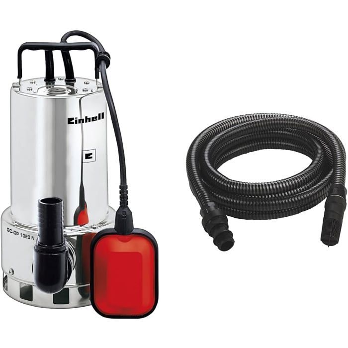 Pompe dévacuation Einhell GC-DP 1020 N 1000 W - Corps INOX Profondeur 5 m