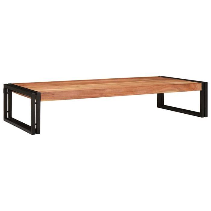 Étagère de salle de bain moderne - vidaXL - Bois dacacia massif - 120x50x23 cm - Marron - Fer noir - Durable