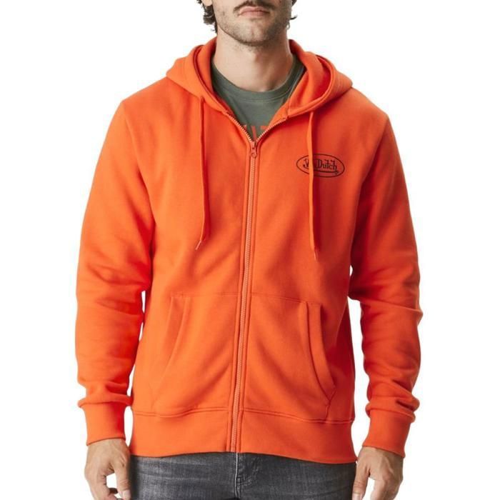 Sweat Zippé Orange Homme Von Dutch SLIRW