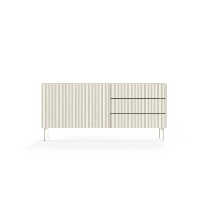 ZORA - Buffet 177cmpieds en métal - Blanc ZORA - Buffet 177cmpieds en métal - Blanc