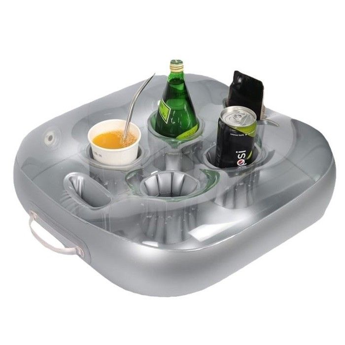 Bar Flottant Spa Piscine Argent pour Boissons Accessoire Flottant Compatible