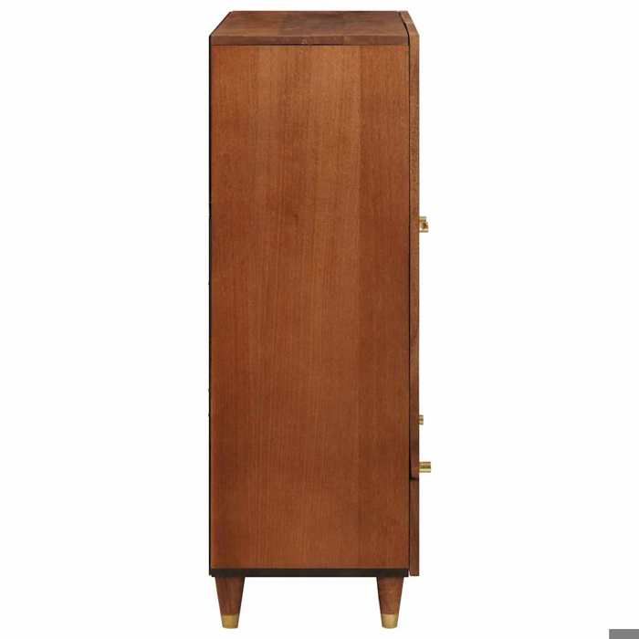 Marron Commode Salon CHIC Buffet haut/armoire latérale Marron 60x33 5x100 cm Bois de mangue massif N11606