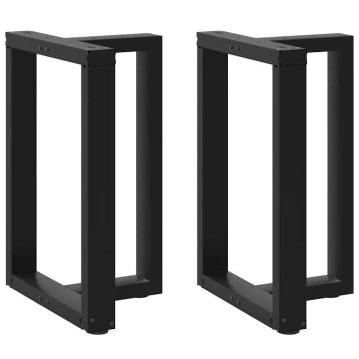URBRAN®Pieds de table à manger en T 2 pièces noir 60 x 35 x (72-73) cm acier - Accessoires pour meuble_4639