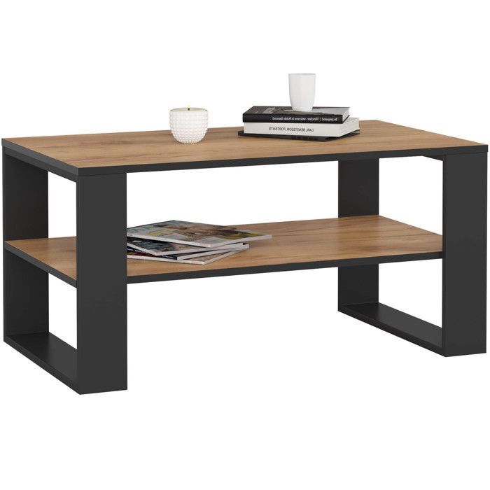 Table basse AKORD ALEX Chêne Craft 92 cm pieds Noirs 92x53x45 cm Table basse AKORD ALEX Chêne Craft 92 cm pieds Noirs 92x53x45 cm