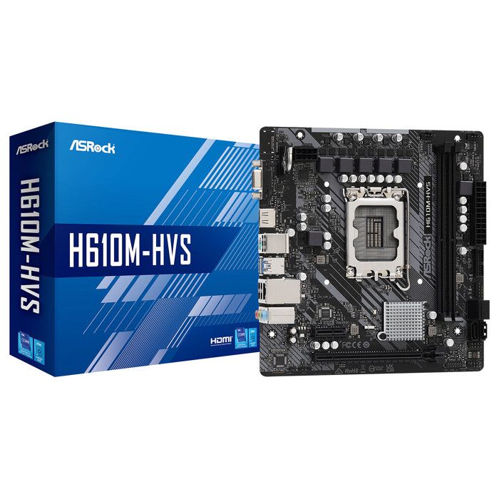 Asrock H610M HVS Intel H610 LGA 1700 micro ATX - vue 5
