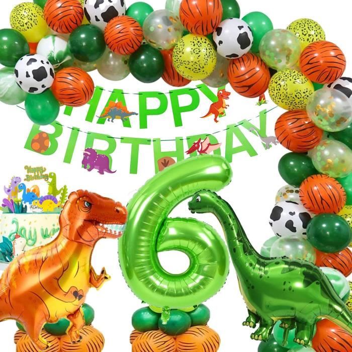 Décoration d'anniversaire pour enfant 6 ans - Guirlande de ballons -  Décoration d'anniversaire 6 ans - Jungle Happy Birthday -[1619] - Cdiscount  Maison