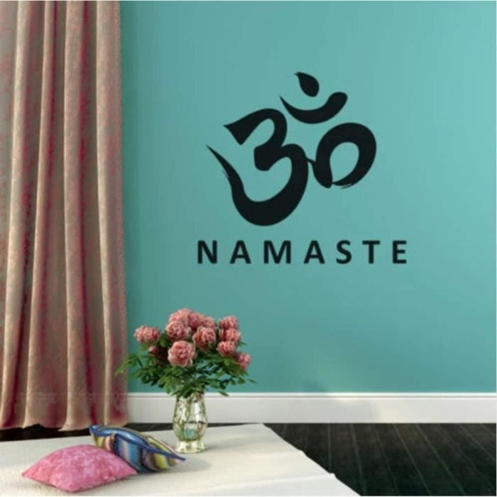 Mur Art Mur Art Vinyle Decal Namaste Bouddha Yoga Om Studio Stickers Muraux Paix Amour Decor Decoration De La Maison Yoga Style A392 Cdiscount Maison