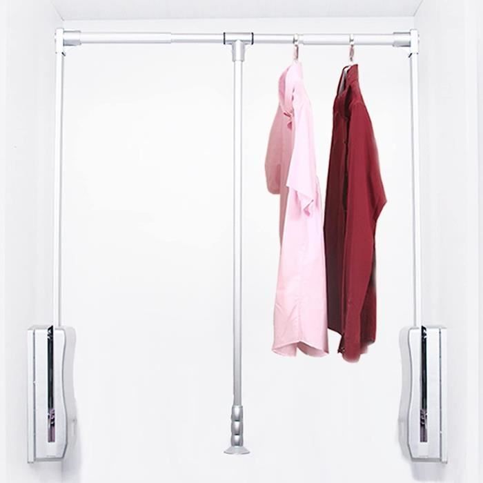 Barre Penderie Escamotable Tringle Coulissante Vêtements Cintre