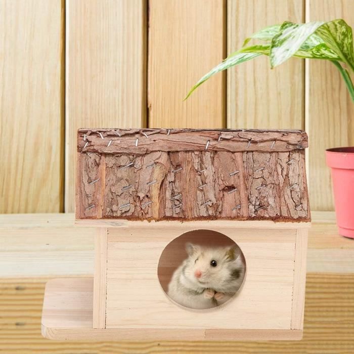 Maison Pour Hamster En Bois à étage - Cachette Et Aire De Jeux Pour Hamster, Souris, Chinchilla - à Monter Soi-même