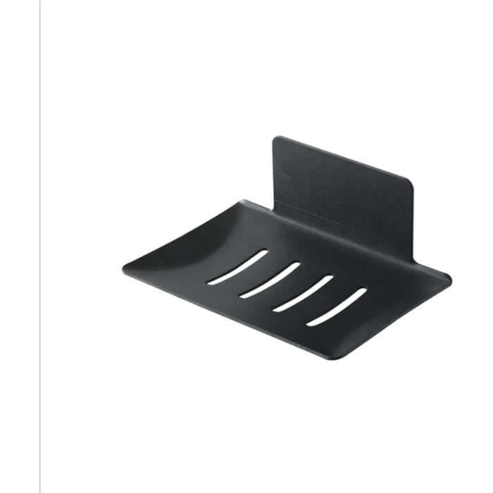 2 Pièces Porte-Savon en Silicone Noir avec Drainage Auto-Drainant pour Salle De Bain et Cuisine