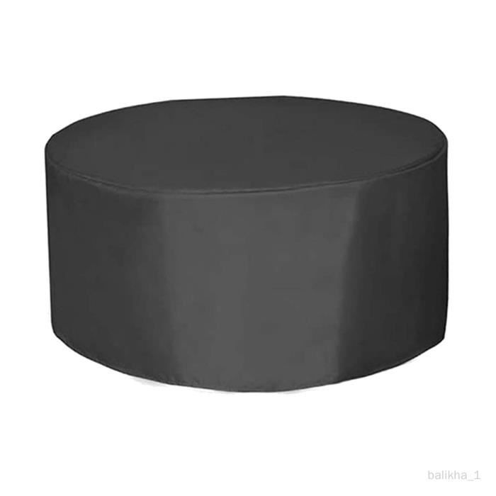 Housse Extensible Pour Tabouret De Bar Rond - Lavable, Polyester, Diamètre 28-38cm, Noir - 2