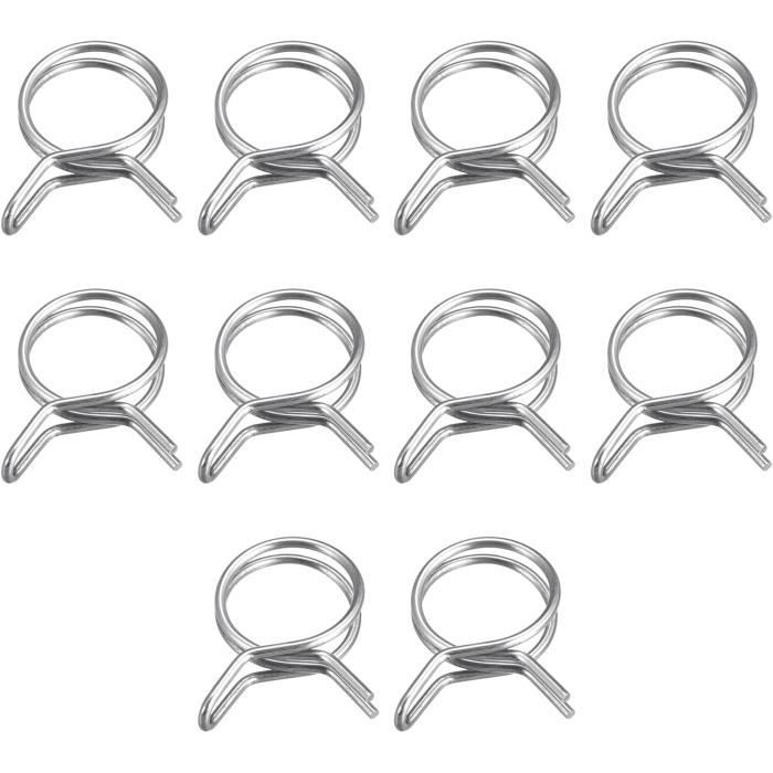 Lot De 10 Colliers De Serrage Ressort Double En Acier Inoxydable 304 