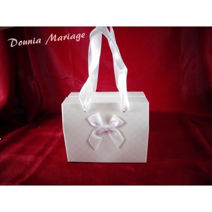 Boite à gâteau forme sac cadeau pour mariage ou baptême x25 - Cdiscount  Maison