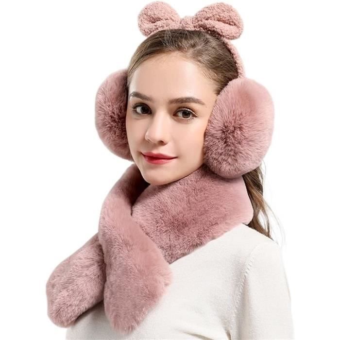 3 Paires De Cache-oreilles En Peluche – Noir, Camel, Bleu Marine, Pour Activités D’hiver (équitation, Ski)