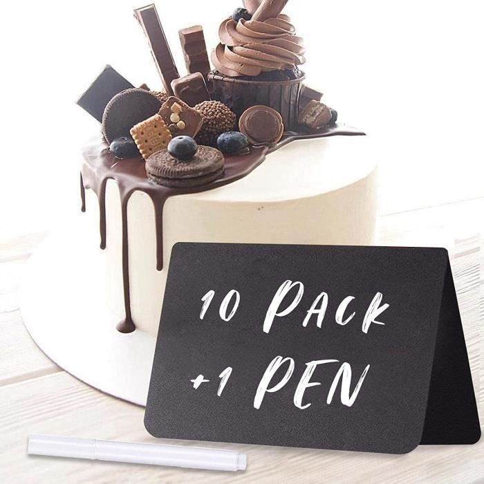 Trust-Lot De 30 Mini Tableaux Noirs En Bois Avec Chevalets De Support