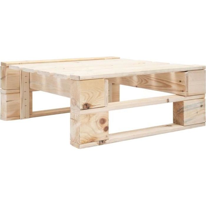 Table Basse Terrasse Salon - Magnifique Pouf dextérieur - Repose-pied palette de jardin - Bois 6406