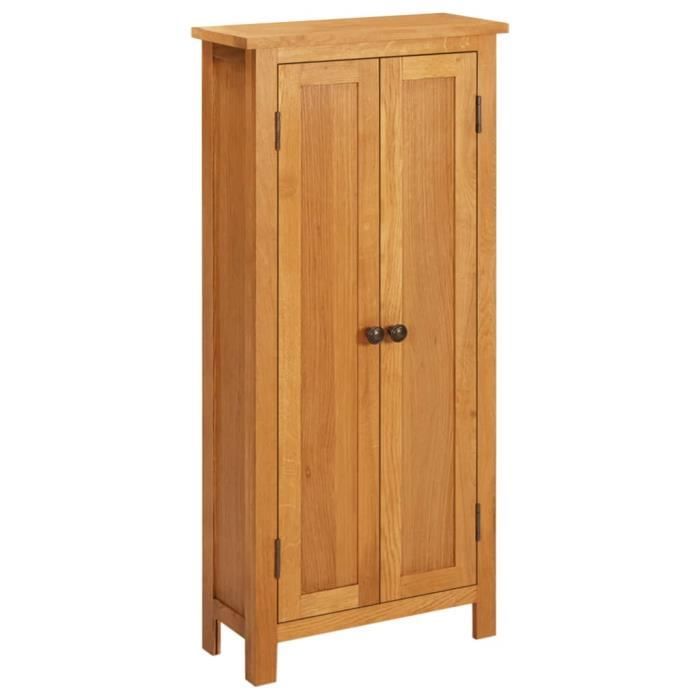 Armoire de rangement - Haute qualité - Bois de chêne massif - 50x22x110 cm