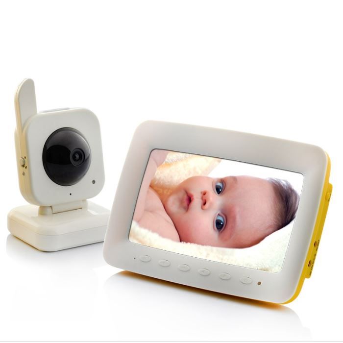 Moniteur Bébé HD Sans Fil FosBaby – Bleu, écran, Veilleuse, Son, Neuf Boîte Ouverte