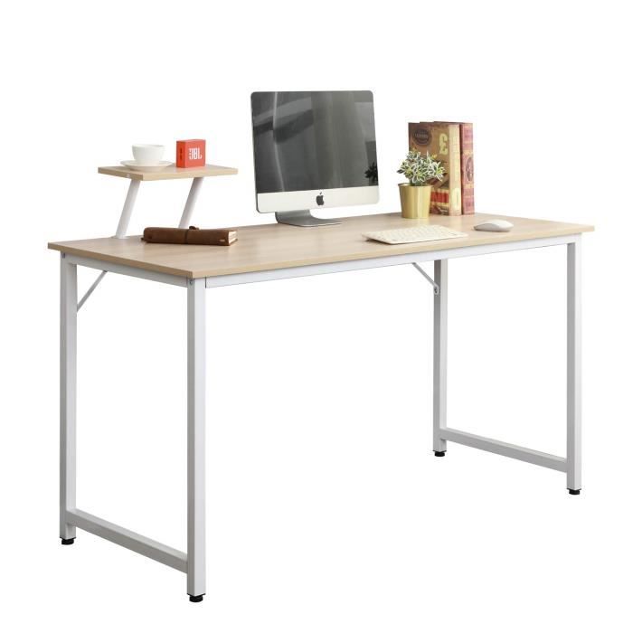 120cm Table Lit Ordinateur Overbed Table Laptop Stand SogesFurniture Bureau dordinateur Table Roulant Hauteur Réglable Érable 203#2-MP-BH 