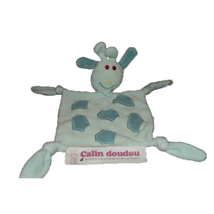 Doudou Auchan Girafe Plat Bleu 4 Nœud Cdiscount Puericulture Eveil Bebe