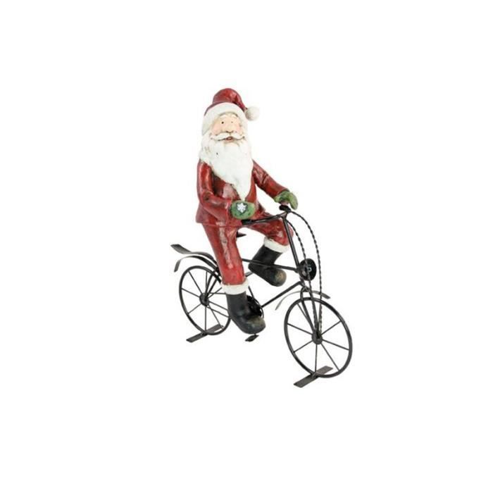 Pere Noel Sur Velo 21 Cm Cdiscount Maison