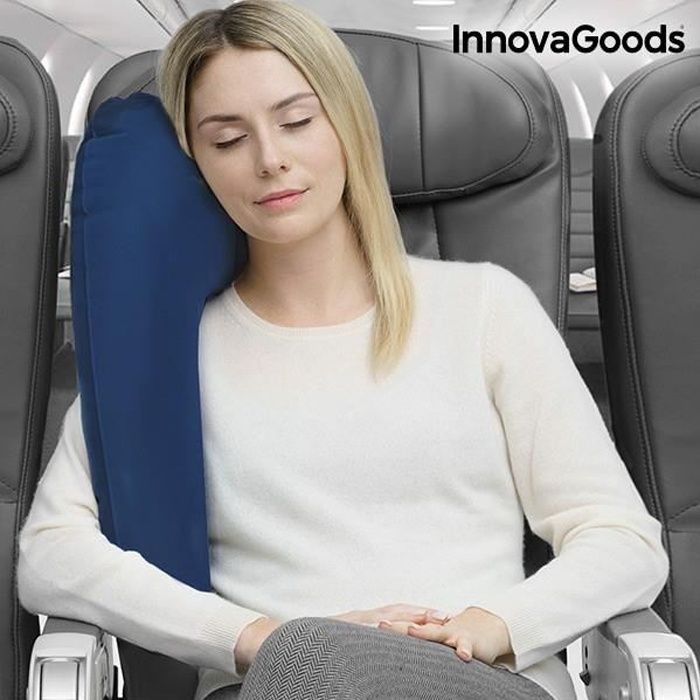 Coussin oreiller de voyage gonflable avion loisir voiture bus pour repos du  cou
