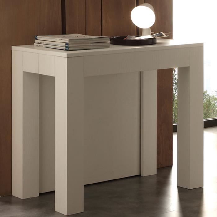 Table console extensible blanche design VIVIANE Cdiscount Maison