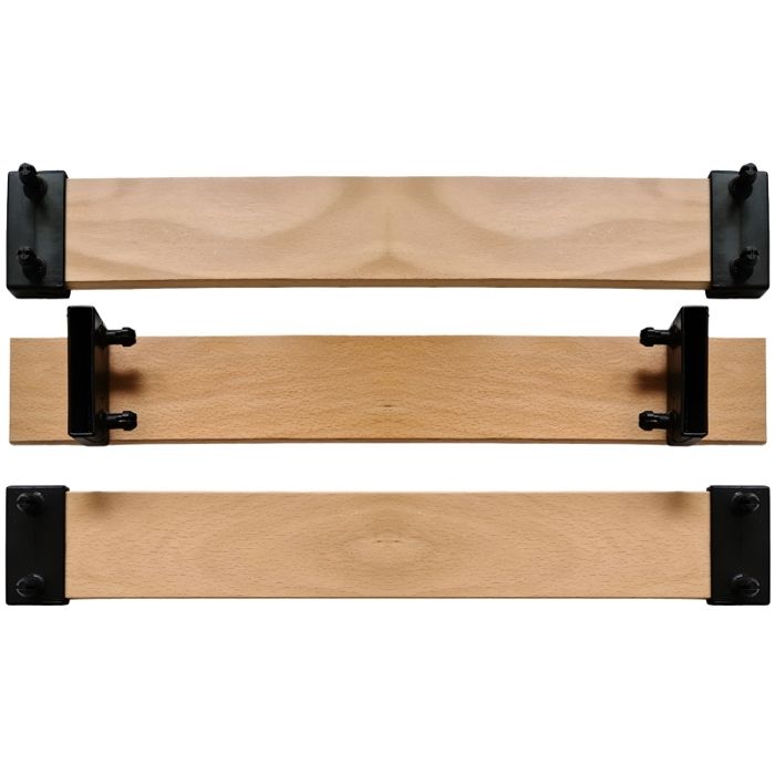 Lattes De Lit En Hêtre 7 Plis - Lot De 8 (66 Cm X 53 Mm), Avec 16 Embouts Clipsables - Pour Sommier, Canapé-lit, Création