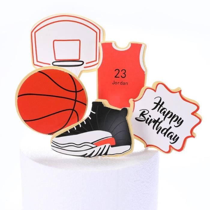 NBA -Enfant jouer Football sport thème joyeux anniversaire gâteau