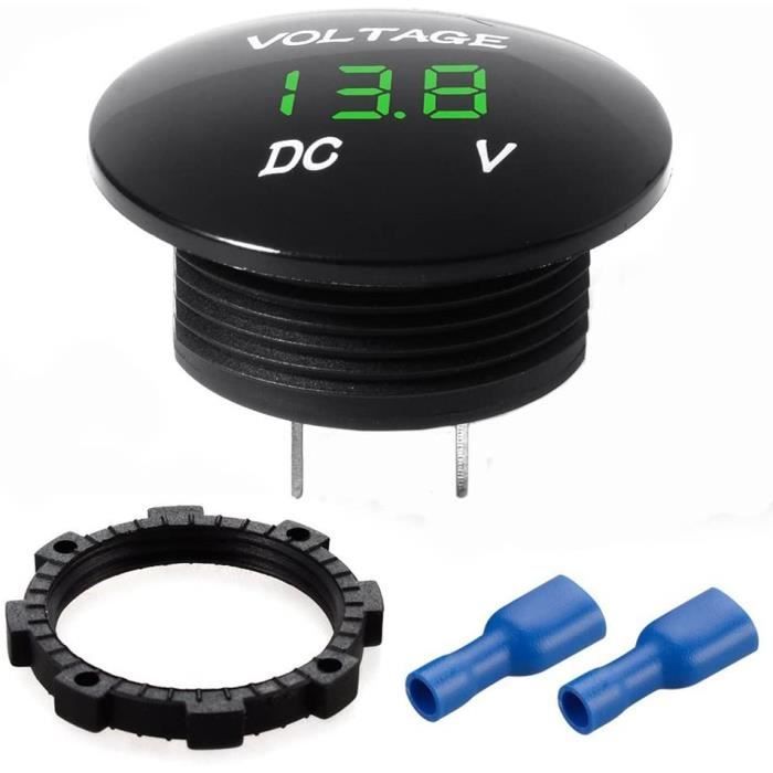 Mini Voltmètre étanche Avec Affichage Numérique LED Voltage Meter Dc 12v 24v Universal For Car~p24135166