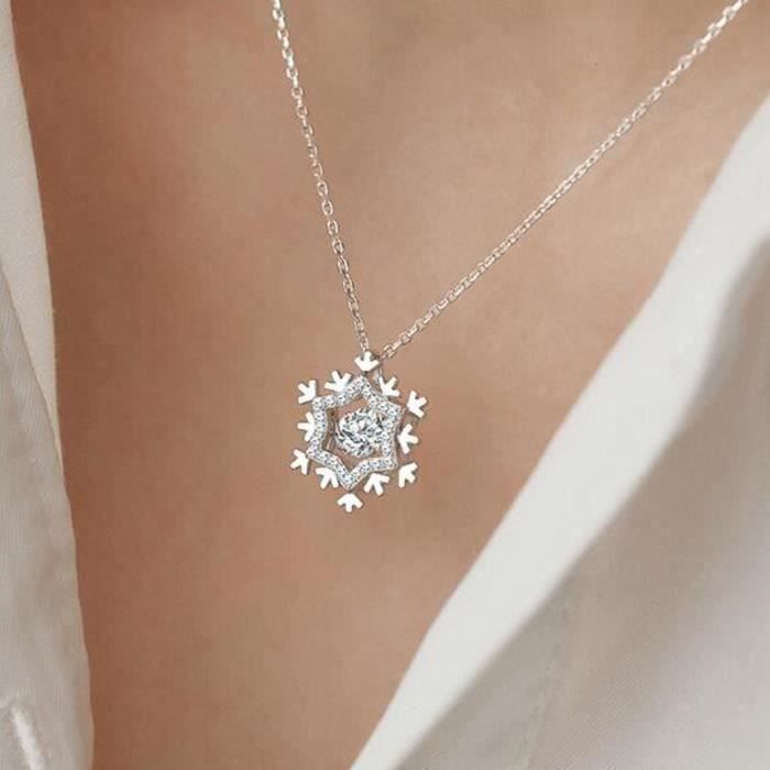collier argent flocon collier argent flocon