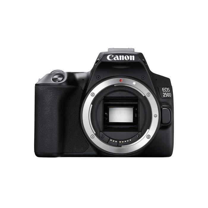 Appareil photo reflex numérique Canon EOS 250D - Noir - Capteur APS-C 24,1 MP - Vidéo 4K - Wi-Fi - Bluetooth