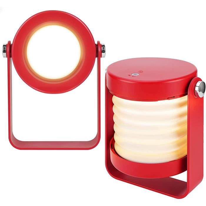 Lampe de chevet Dimmable Touch Lightpoignée en bois rotation à 360° avec table de portable luminosité réglableChargement