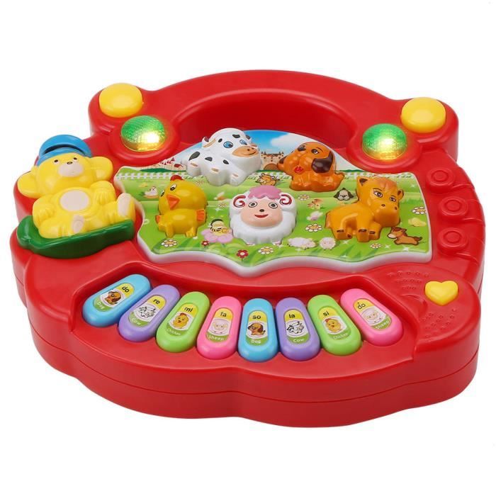 Jouet de piano pour enfants - Zerodis - Ferme animalière - Reconnaissance des couleurs - Musique