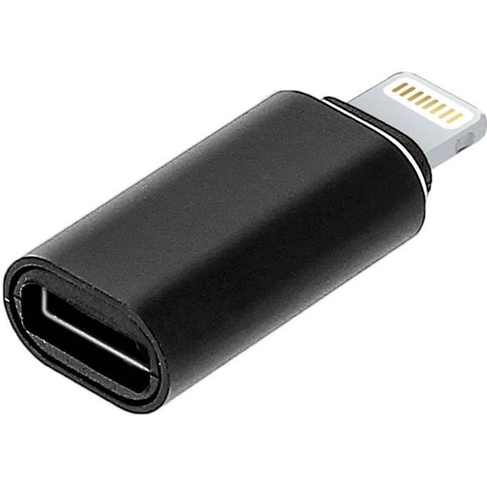 Adaptateur Lightning Femelle USB C Charge et Synchronisation - Argenté Gris