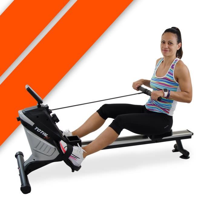 Rameur Fitness Musculation - BONPLUS BP - Rowing Machine - Résistance Magnétique - Écran LCD - Siège Mobile